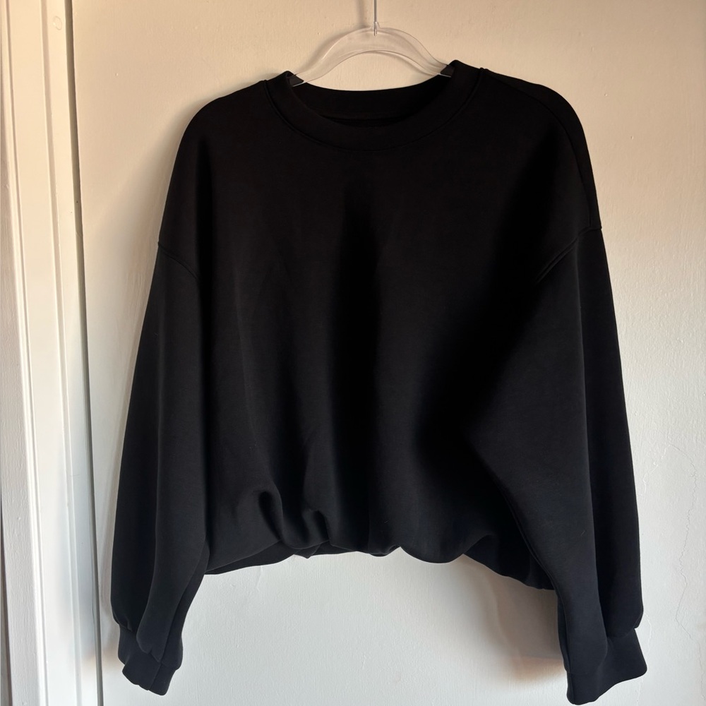 Old Navy Black Women's bounce fleece Crewneck Sweatshirt XL